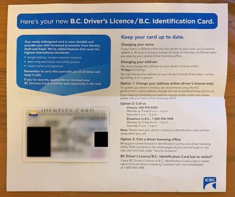 予約申し込みから手元に届くまでの日程を示したBCIDカード関連の資料。