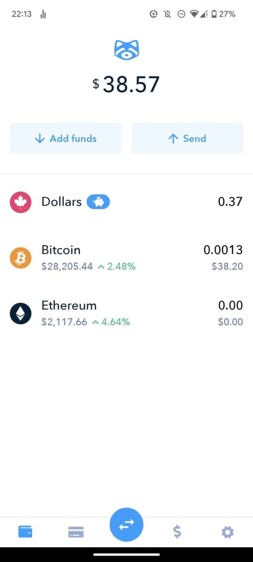 Neo Financialのアプリでキャッシュバックなどの特典状況を確認する画面。